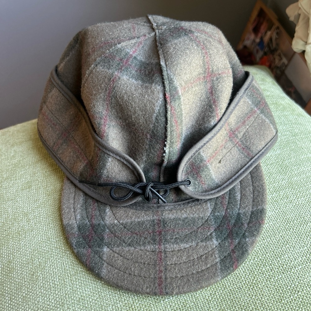 Original Men's Stormy Kromer  Wool Hat Beanie Cap Plaid Made in USA SZ 7 1/4